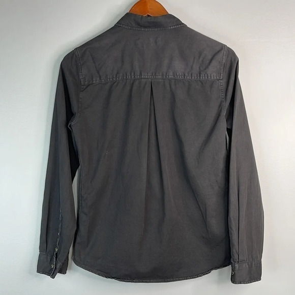 VANS Cotton Twill Utility Shirt Black Fade Long Sleeve Button Down Baddie Size S - Picture 7 of 12